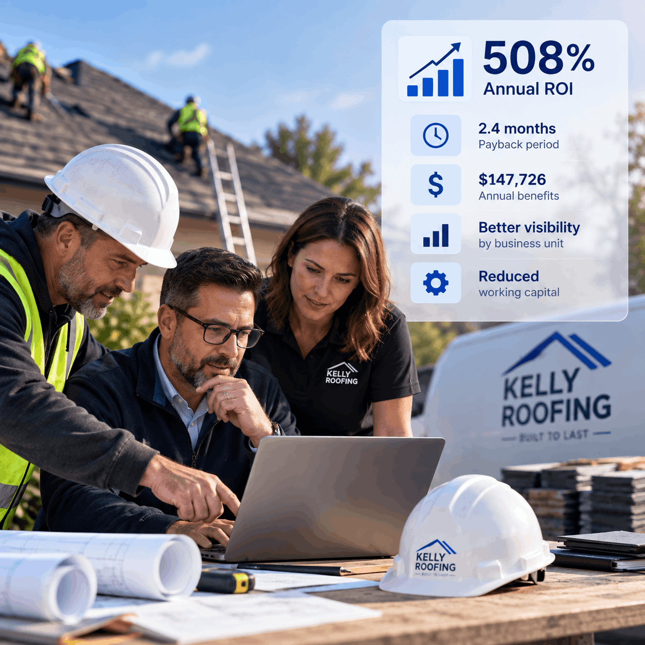 Kelly Roofing use ERP Software